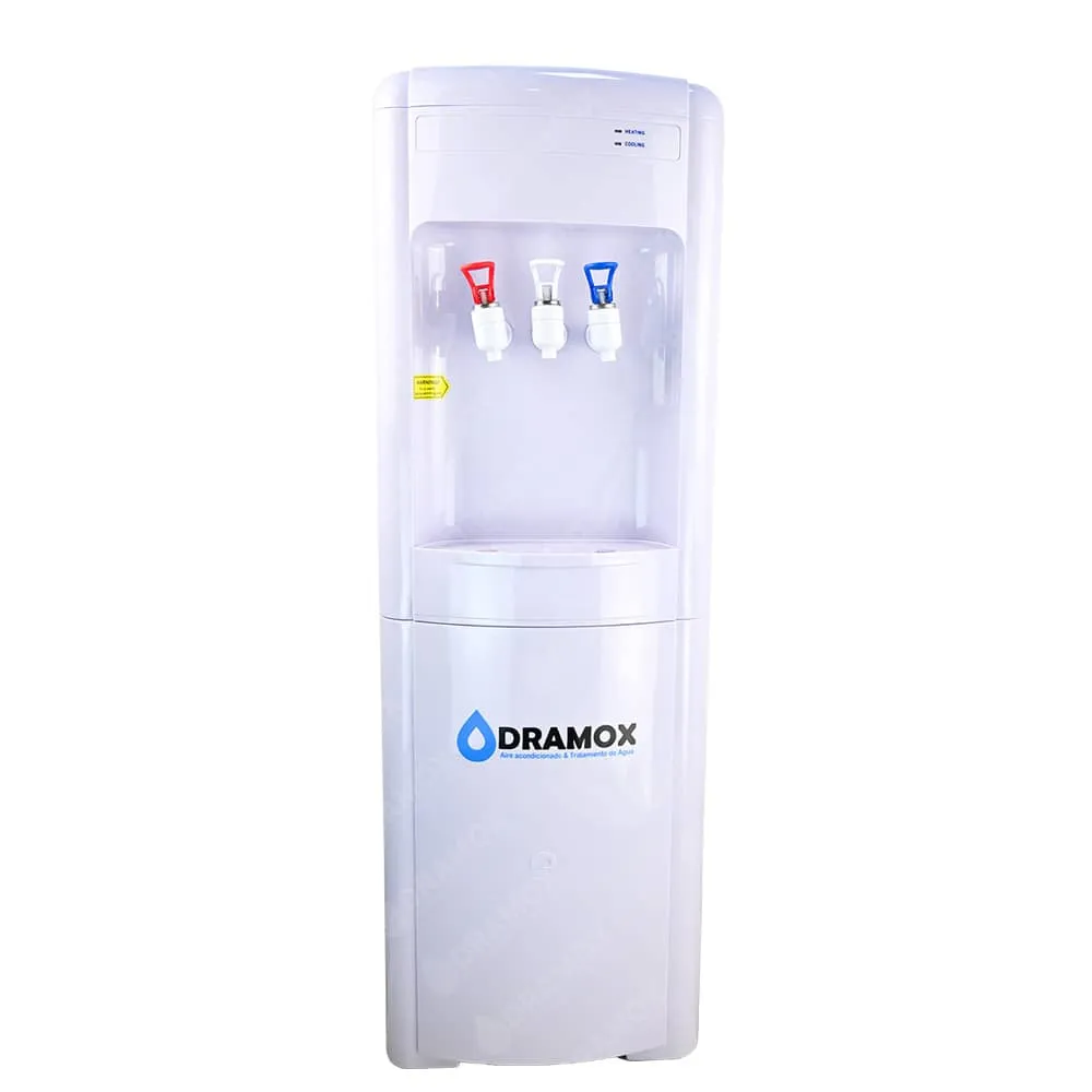 Dispensador de agua blanco con 2 filtros